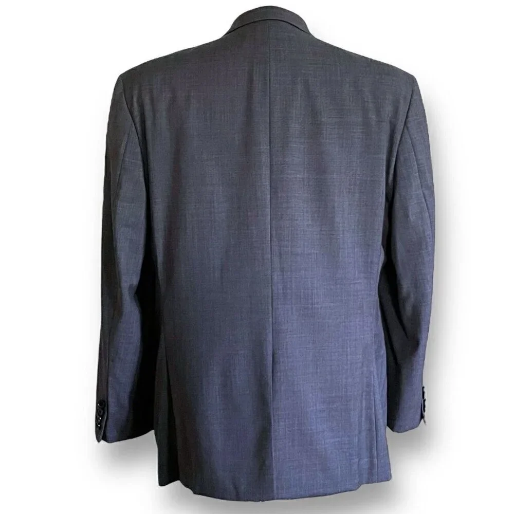 Lauren Ralph Lauren Mens Blazer Sz 44R Gray Wool Two Button Sport Suit Coat